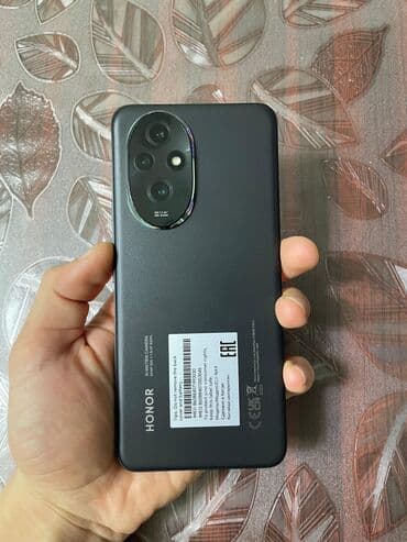 telefin: Honor 200 Pro, 256 GB, rəng - Qara, Barmaq izi — 3