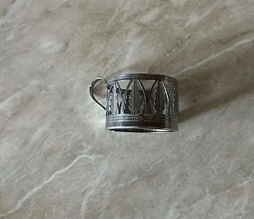 xrustal stekan: Metall fincanaltı tutacağı (stəkan tutacağı) - Material: metal — 2