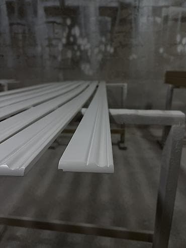 otaq qaplar: Ağ rəngdə MDF/PVC dekorativ plintus və profil zolaqları - Material — 6