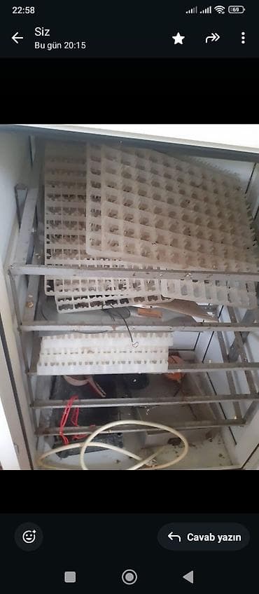 Sənaye tipli yumurta inkubatoru - Korpus: möhkəm metal karkaslı, ön