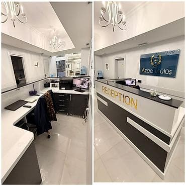 Ofis oturacaqları: “Azad Gülüş” klinikasının resepsion zonası üçün hazır resepsiyon — 1