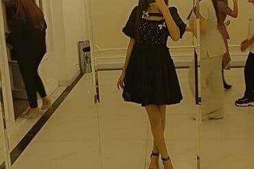 yun şarf: Qara mini don - Stil: A-kəsimli, qısa uzunluq, yüngül ətək hissəsi — 1