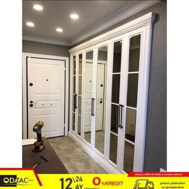 Dolablar: Yeni, Açılan, 5 qapı Düz dolab, Qarderob, paltar dolabı, Azərbaycan — 1