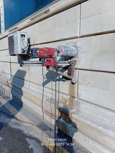 Digər tikinti xidmətləri: Beton kəsmə və deşmə xidməti - Armaturlu beton, bünövrə, sütun, kiriş — 5