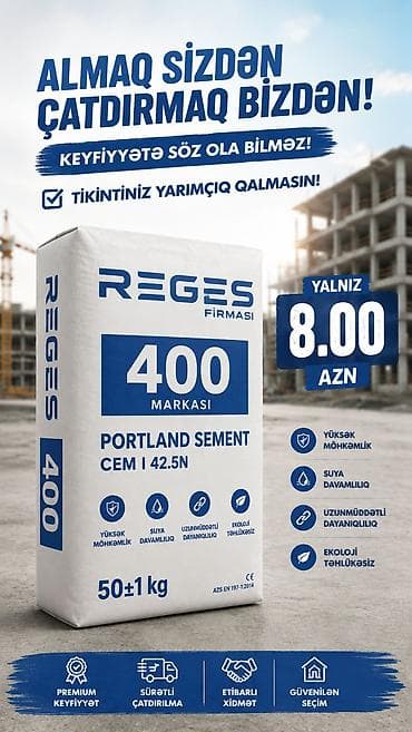 mis aliram: İnşaat betonu M-400, Həcm: 40 kubmetr, Sifarişlə — 1
