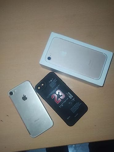 iphone x plata: IPhone 7, 128 GB, Qızılı, Barmaq izi — 1