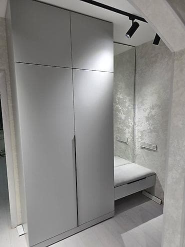 düz dolab: 3 qapılı, Güzgülü, Boz, Digər material, Açılan, Düz dolab — 2