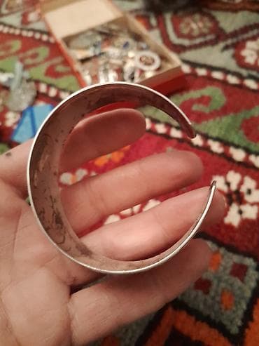 gumus 56: 10 dan 30m. kimi Geniş manjet tipli metal bilərzik - Klassik Şərq — 3