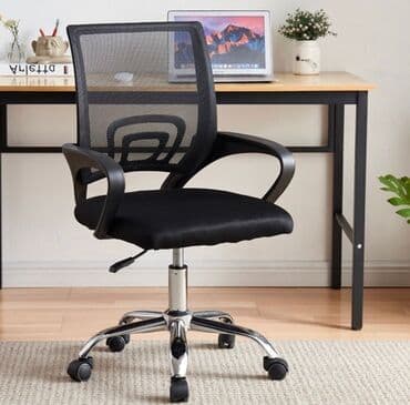 стул офисный: Новый, С колесиками, Рукояти не регулируются, Ткань — 1