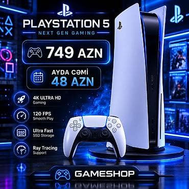 аренда ps5: PlayStation 5 – Next Gen Gaming - Qiymət: 749 AZN - Ayda cəmi: 48 AZN — 1