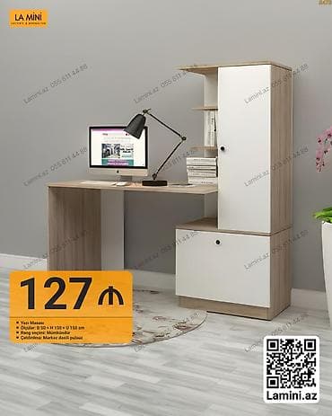 masa ders: Künc masa, Polkalı, Siyirməsiz, Sadə laminat, Zəmanətsiz, Kredit yoxdur — 1