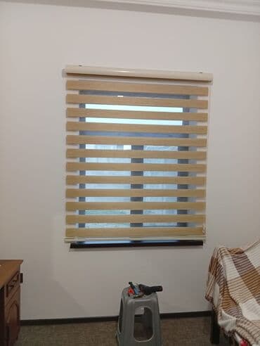 Bayraqlar: Zebra jalüz pərdə - İki qat (şəbəkəli və parça) zebra sistemi: işıq — 1