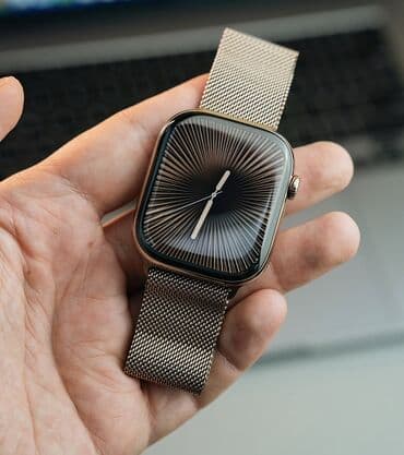 vmf saatların qiymətləri: Apple Watch Series 9 Steel Gold 45mm • Apple Watch // Stainless Steel — 3