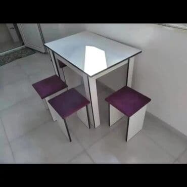 Sifarişlə masa və oturacaq dəstləri: Dördbucaq masa, Mətbəx üçün, Qonaq otağı üçün, Dəhliz üçün, 4 nəfər, Açılmayan, Azərbaycan, 1 il zəmanət — 13