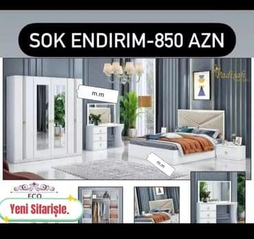стоячий стол: İkinəfərlik çarpayı, Dolab, Termo, 2 tumba, Azərbaycan, Yeni — 20