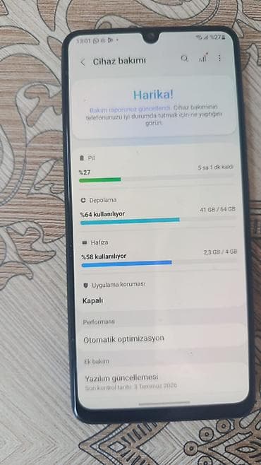 gen: Samsung Galaxy A32, 64 GB, rəng - Qara, Barmaq izi — 8