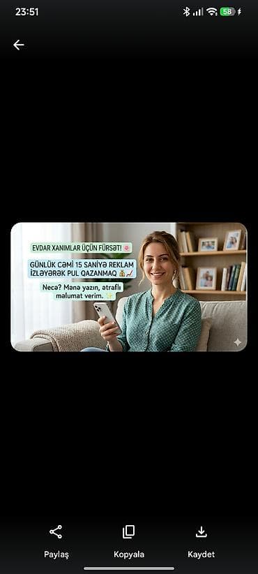 Xidmət: Qısa reklam videolarını izləyərək gəlir qazanma imkanı