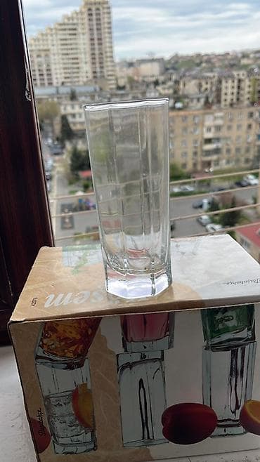 şuşə qab: Stəkanlar, rəng - Ağ, Şüşə, 1 əd, 300 ml, Türkiyə — 1