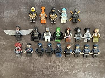 oyuncaq: LEGO original/kitay minifiqurlar. Yuxarda 5 minifiqur originaldi — 1