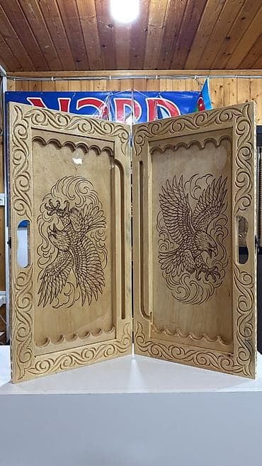 Əl işı ilə hazırlanmış taxta nərd taxtaları - Material: keyfiyyətli