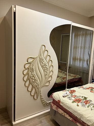 servant mebel: Tecili Satılır! Ağ rəngli sürgülü qarderob - güzgülü, dəbli dizayn — 2