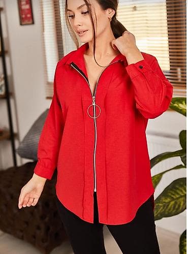 qadin ucun: 60% viskos 40% polyester. wekildeki kimi al qirmizidir.❗️ — 1