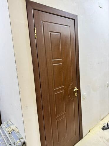 şuşə kəsimi: Mebel qapılar – klassik dizaynlı, qəhvəyi (palıd tonlarında) — 2