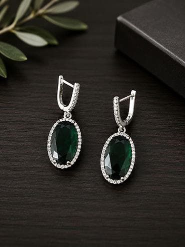 серьги синего цвета: Серьги, Серебро — 1