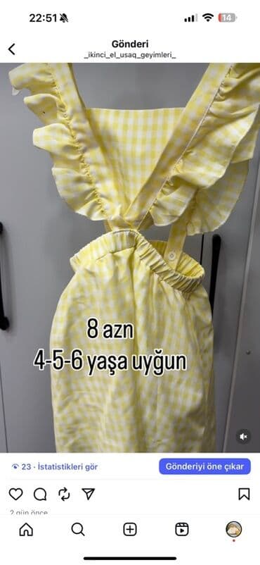 predo pampers 1: Uşaq geyimləri paketi – müxtəlif ölçü və modellər - Sarı rəngli — 7