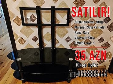 İşlənmiş, Düz TV altlığı, Polkalı, Şüşəli lalafo.az -da İşlənmiş, Düz TV altlığı, Polkalı, Şüşəli