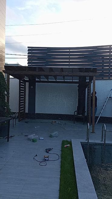 vanak yağ: Açıq hava üçün taxta pergola – hovuz, həyət və terraslar üçün estetik — 2