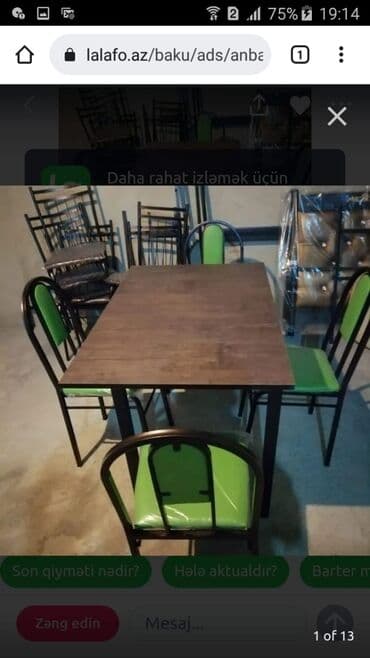 стол и стулья: Stullar, Stollar, Masalar. Stol stul desti, kuxna üçün masa və — 16