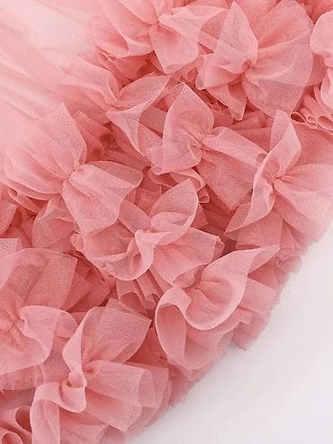 oz dirnagina gel: Məhsul: Qız uşaqları üçün şifon-paxlava tərzli pərdəli paltar - Rəng — 3