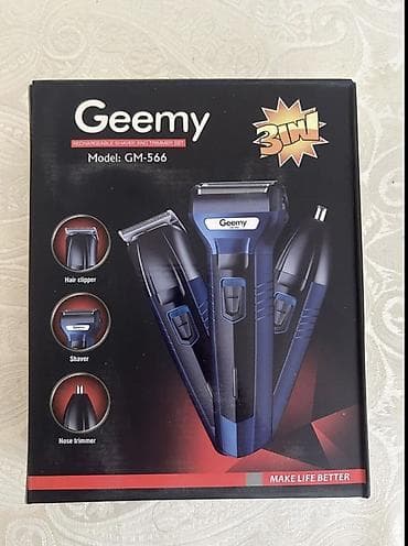 birja com masaj: Geemy GM-566 – 3‑ü 1‑də şarj olunan təraş və trimmer dəsti — 2