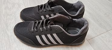 ağ kişi krossovkaları: Kişi idman krossovkası - Rəng: qara, yanlarda tünd boz dekorativ 3 — 8