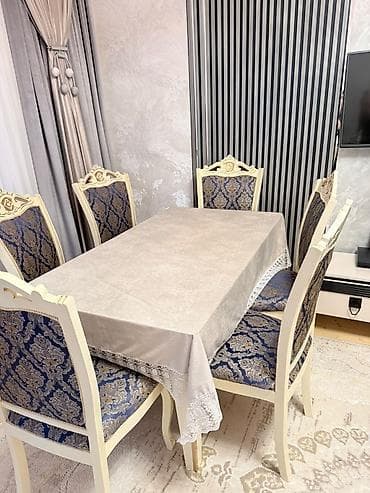 balkon stul: Masa dəsti satılır Açılan masa və 6 stuldan ibarət . 6 nəfərlikdir — 1