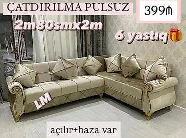 Qab-qacaq və mətbəx ləvazimatları: Künc divan, Yeni, Açılan, Bazalı — 2