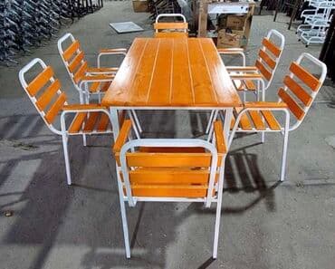 stol stul işlenmiş: Yeni, Kvadrat masa, 4 stul, Açılmayan, Stullar ilə, Taxta, Azərbaycan — 16