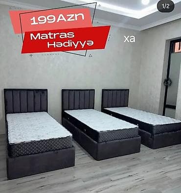 matraslar: Tək nəfərlik çarpayı dəsti - Zərif minimal dizaynlı, yumşaq parça ilə — 1
