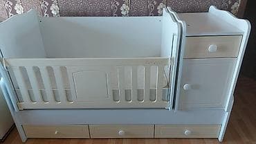 Oğlan və qız üçün, İşlənmiş, Dördbucaq, Beşik, Matras ilə, Yellənmə mexanizm ilə