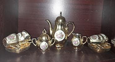 nerj qab: Çay dəsti, rəng - Qızılı — 1