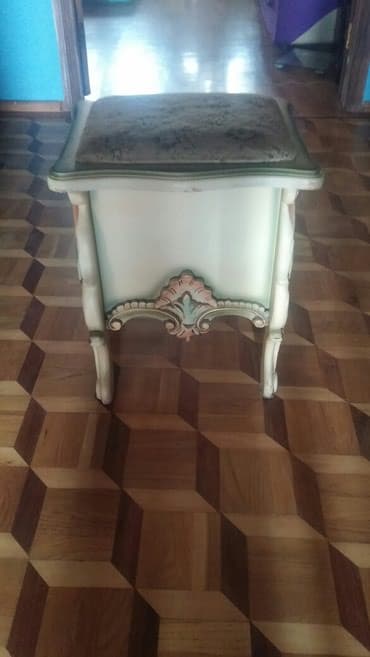 купить антиквариат: Антиквариат, ручная работа, дамский пуфик к тулетному столику в стиле — 2