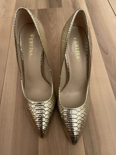 женские золотистые туфли: Tuflilər, Ölçü: 39, rəng - Qızılı, Yeni — 1