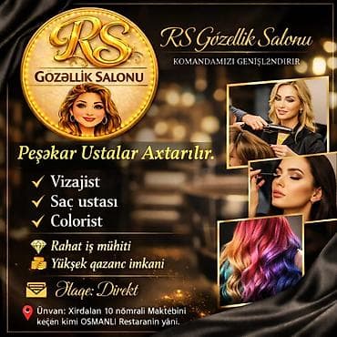 tesviri incesenet 6: RS Gözəllik Salonu – komandamıza peşəkar ustalar axtarılır Axtarılan — 1