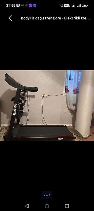 İdman və istirahət: BodyFit elektrikli qaçış trenajoru 120 ceki dağ rejimi var masaj aleti — 3
