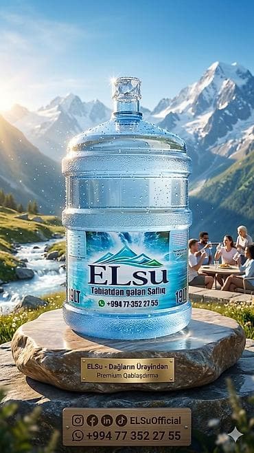 ELsu – 19 litrlik içməli su bidonu - Tərkib və mənbə: Dağların — 2