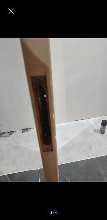 Beton və beton məmulatları: Ağ ağac fakturalı otaq qapısı - Material: MDF/laminat üzlü, ağ palıd — 3