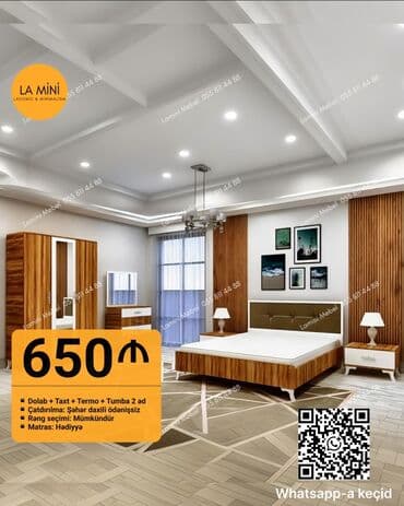 купить семена: İkinəfərlik çarpayı, 2 tumba, Termo, Dolab, Azərbaycan, Yeni — 1