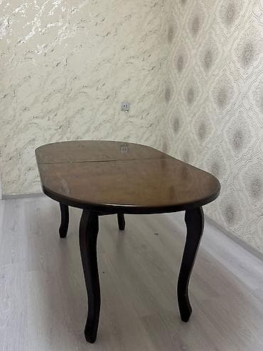 Qonaq otağı üçün, İşlənmiş, Açılan, Oval masa, 4 stul — 10