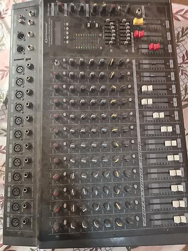 Звуковое оборудование: Dynacord PMX-1210A MP3 – 12 kanallı gücləndiricili mikser - 12 giriş — 6